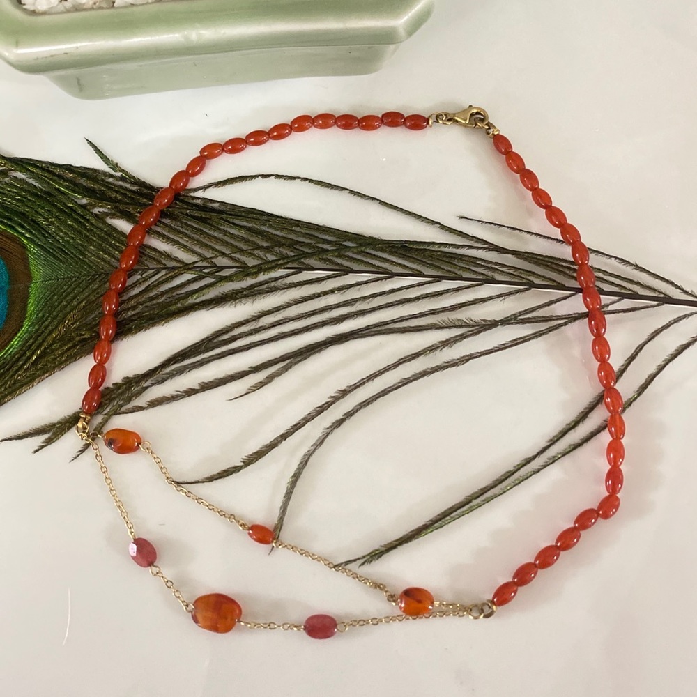 Vintage 925 Baltic Amber beaded Necklace